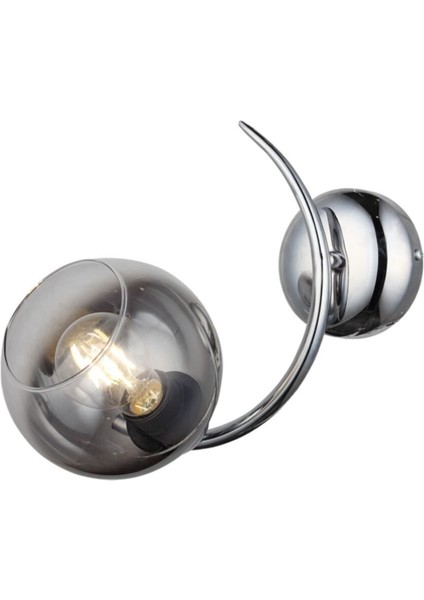 Şık Tekli Krom Aplik, 1XE27, Bej Renkli, Modern ve Zarif Tasarım