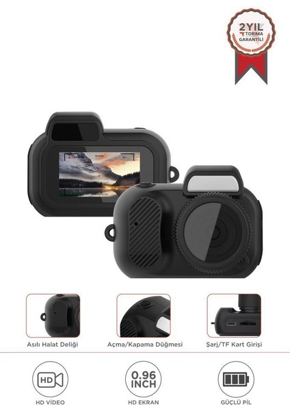Cmr-37 Siyah Mini Dijital Video Fotoğraf Makinesi Kamera