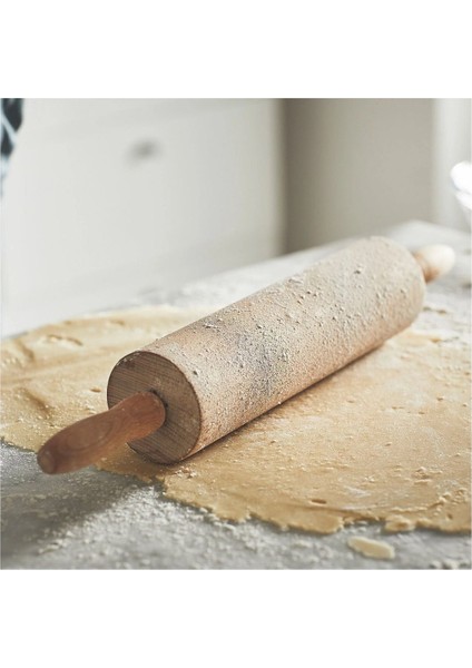 Döner Saplı Kayın Ağacı Merdane, Çelik Mekanizmalı, 43 cm Uzunluk. indirimleri