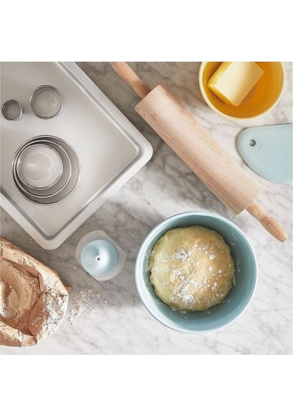 Döner Saplı Kayın Ağacı Merdane, Çelik Mekanizmalı, 43 cm Uzunluk.