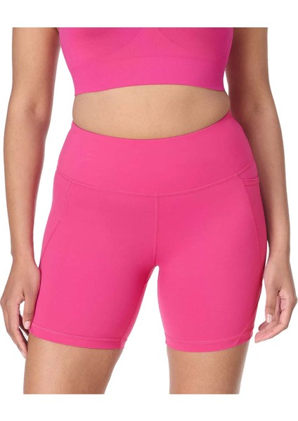 Power 6 Biker Shorts Kadın Gri Koşu Şortu modelleri