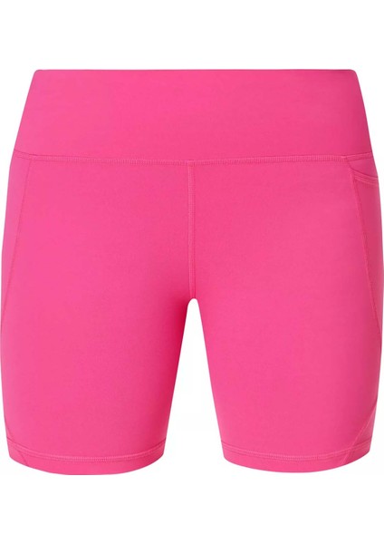 Power 6 Biker Shorts Kadın Gri Koşu Şortu