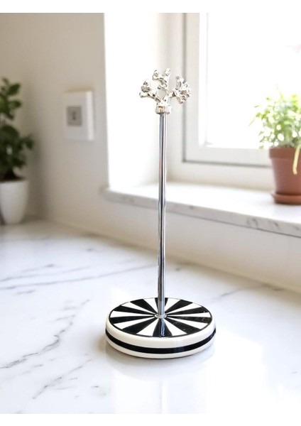 Siyah Seramik Rulo Peçetelik, Şık Mutfak Aksesuarı