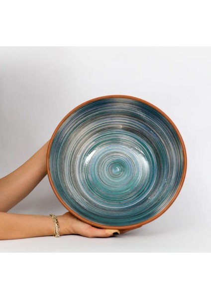 Ayaklı Sunum Kasesi, Meyve, Sebze, Çips, Şekerlik Kasesi Mozaik Kazıma 20 cm Mavi fırsatları