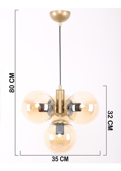 4'lü Eskitme Bal Camlı Zarif Avize, Mavi Renkli, Şık ve Modern Tasarım fırsatları