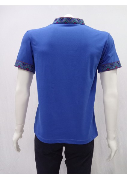 Uygur Kanaviçe Motifli Hakim Yaka Tişört fiyatları