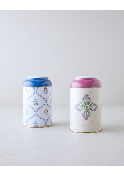 Renkli 2'li Teneke Kavanoz, 1.1 Litre, Şık ve Kullanışlı Saklama Çözümü