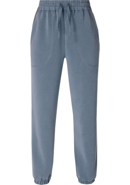 Sand Wash Cuffed Kadın Mavi Pantolon modelleri