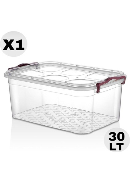 Turuncu Saklama Kabı 30 Lt, Pratik ve Dayanıklı, 1 Adet