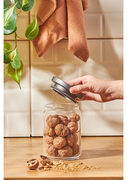 Şeffaf Cam Saklama Kabı 1 Lt, Turuncu Renkli, Sağlıklı ve Pratik Kullanım fiyatları