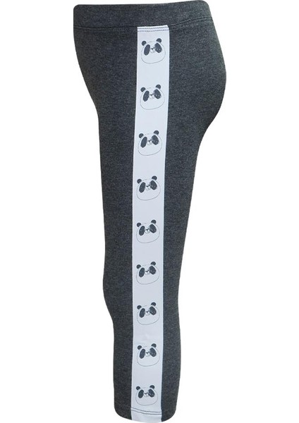 Gri 5 Kız Çocuk Şardonlu Yanda Panda Baskılı Tayt fiyatları