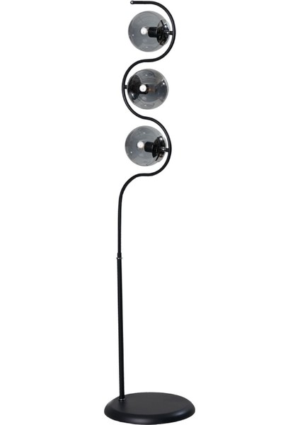 Modern Şık Yer Lambası, Metal Gövde ve Cam Detaylarıyla Zarif Aydınlatma. fiyatları