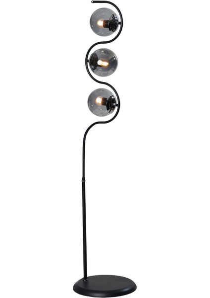 Modern Şık Yer Lambası, Metal Gövde ve Cam Detaylarıyla Zarif Aydınlatma. fırsatları