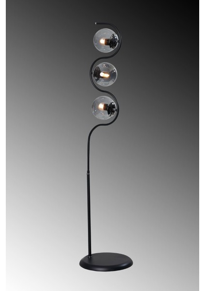 Modern Şık Yer Lambası, Metal Gövde ve Cam Detaylarıyla Zarif Aydınlatma. indirimleri