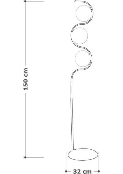 Modern Şık Yer Lambası, Metal Gövde ve Cam Detaylarıyla Zarif Aydınlatma.