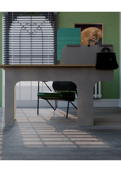 Alfa Masa - Mdflam Çalışma Masası Aynalı&Aksesuarlı Masa indirimleri