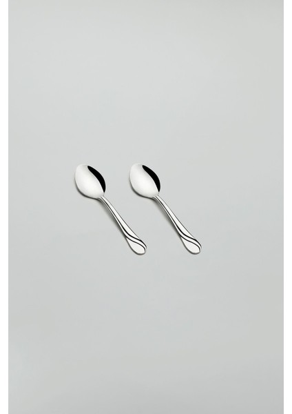 Gri 12'li Safir Sade Çay Kaşığı Takımı, Şık ve Kullanışlı Set