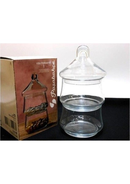 Iki Katlı Cam Kurabiye ve Şekerlik Kabı, Şeffaf Saklama Çözümü, Şık ve Kullanışlı