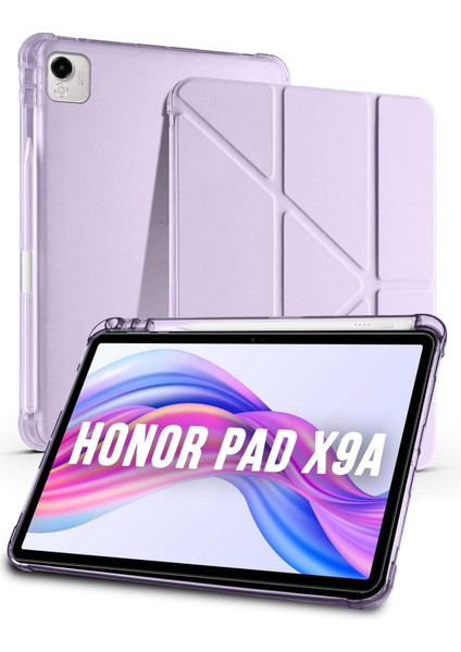 Honor Pad X9A Uyumlu Tri-Folding Kalem Bölmeli Uyku Modlu Akıllı Kılıf