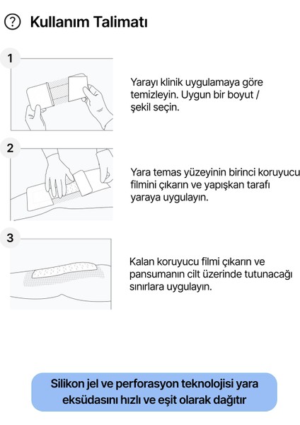 Silikon Köpük Yara Örtüsü 20x10 cm indirimleri