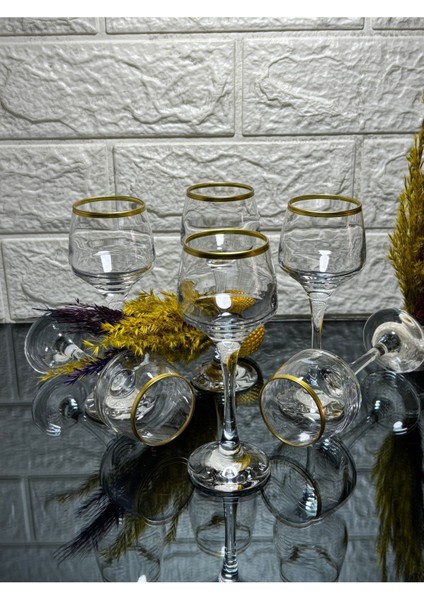 6 Kişilik Şık Kahve Yanı Bardak Seti, Sarı Renkli, Zarif ve Kullanışlı