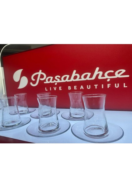 Beyaz Çay Bardağı Takımı 12 Parça, Şık ve Zarif Çay Seti