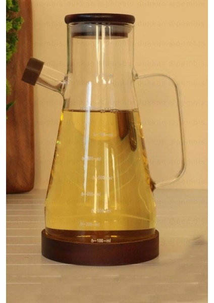 Vakum Kapaklı, Standlı, 900 ml Ahşap Yağlık, Şık ve Kullanışlı Tasarım fiyatları