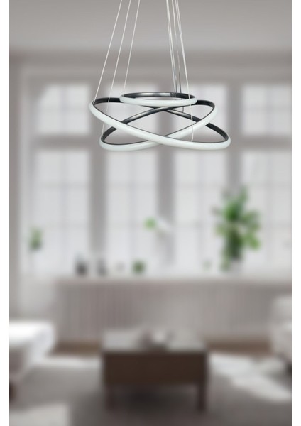 Modern Gri Renkli 3'lü LED Avize, Yatak Odası, Salon, Çocuk ve Mutfak Için