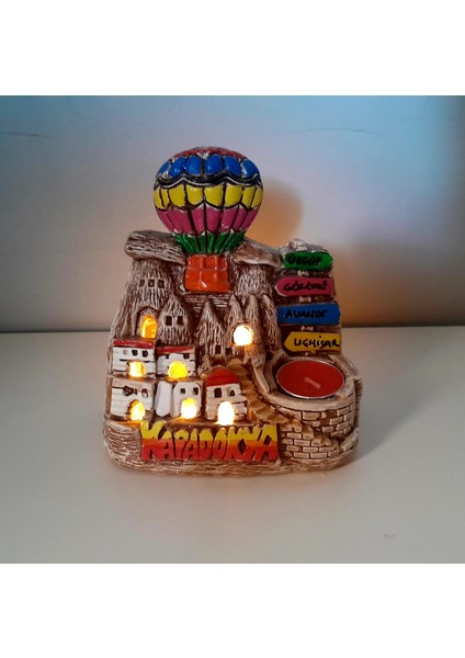 Kapadokya Hediyelik Peri Bacası Led'li Gece Lambası Mumluk