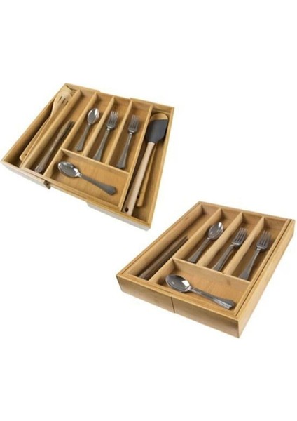 Bambu 7 Gözlü Ayarlanabilir Çekmece Içi Kaşıklık, Şık ve Fonksiyonel Depolama Çözümü fiyatları