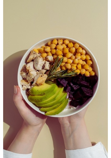 Bej 24 cm Çukur Salata ve Makarna Tabağı 2'li Set