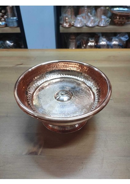 Bakır Ayaklı Meyve ve Kurabiye Tabağı, Şık ve Zarif Tasarım fiyatları