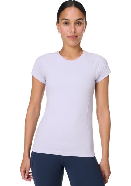 Athlete Seamless Workout T-Shi Kadın Kırmızı Fitness Tişört