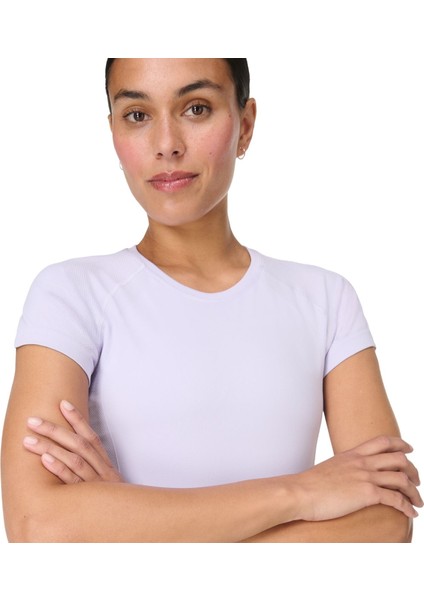 Athlete Seamless Workout T-Shi Kadın Kırmızı Fitness Tişört fırsatları