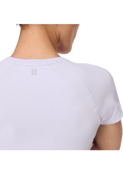 Athlete Seamless Workout T-Shi Kadın Kırmızı Fitness Tişört