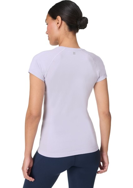 Athlete Seamless Workout T-Shi Kadın Kırmızı Fitness Tişört