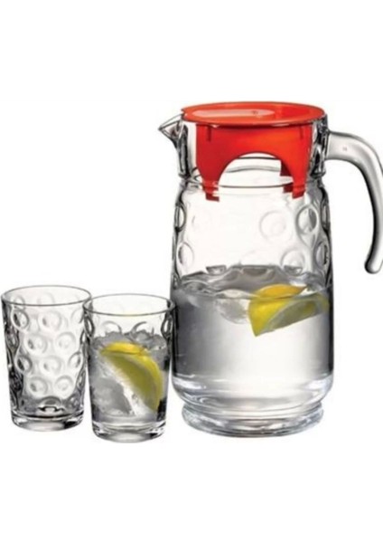 Beyaz 7 Parça 1700 cc Sürahi Takımı, Şık ve Kullanışlı Ev Dekoru Tamamlayıcı.