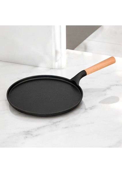 28CM Çok Amaçlı Döküm Tava, Ahşap Kulp, Fırın ve Ocak Uyumlu, Şık ve Dayanıklı modelleri