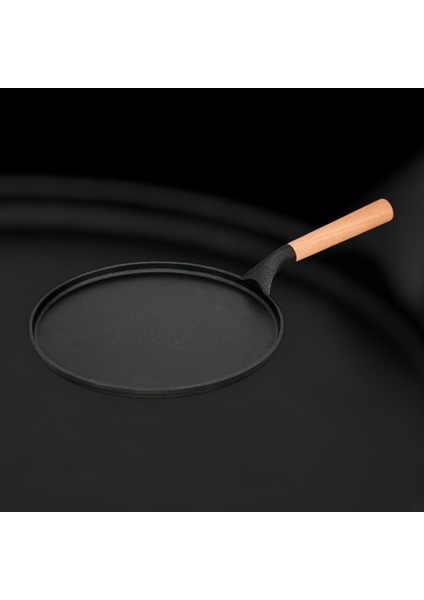 28CM Çok Amaçlı Döküm Tava, Ahşap Kulp, Fırın ve Ocak Uyumlu, Şık ve Dayanıklı fırsatları