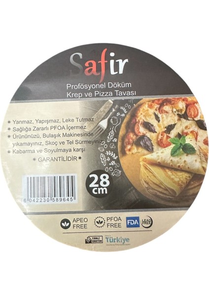 28CM Çok Amaçlı Döküm Tava, Ahşap Kulp, Fırın ve Ocak Uyumlu, Şık ve Dayanıklı