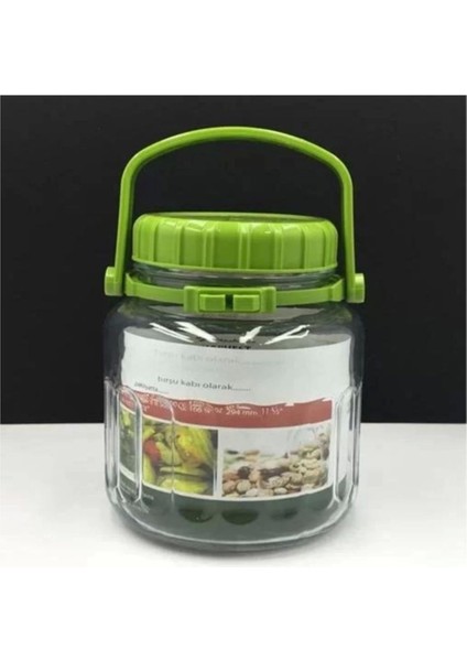 Turuncu 2l Kapaklı Cam Kavanoz, Şık ve Kullanışlı Saklama Çözümü