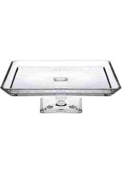 Beyaz Ayaklı Servis Tabağı, Meyve ve Pastalık Sunumu Için Şık Tasarım