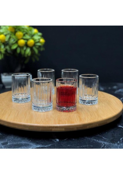 6'lı Kristal Shot Bardağı, 60 Cc, Beyaz, Kahve ve Su Için Mükemmel Tercih