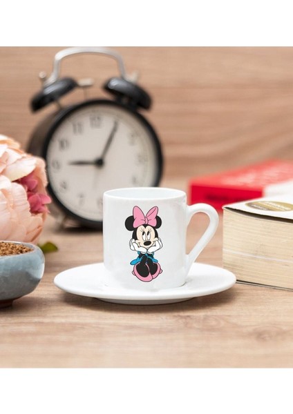 Sevgiliye Özel Mickey Mouse Kahve Fincanı 2'li Set Beyaz Renk fiyatları