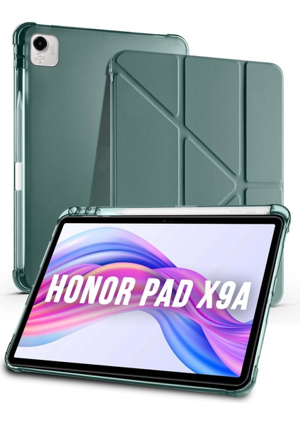 Honor Pad X9A Uyumlu Tri-Folding Kalem Bölmeli Uyku Modlu Akıllı Kılıf