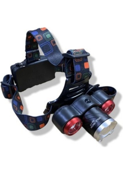 Su Geçirmez Şarjlı 3 Başlıklı 10W Kafa Lambası Feneri fırsatları