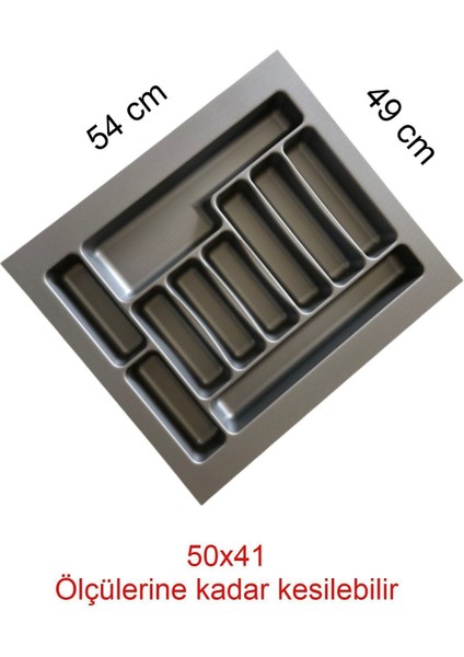 Gri Renk Çekmece Düzenleyici Kaşıklık 54X49 Cm, Pratik ve Şık Saklama Çözümü
