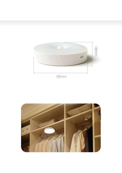 Şarjlı Hareket Sensörlü Yapışkan LED Lamba, Merdiven, Dolap, Masa Dekorasyonu Için fırsatları