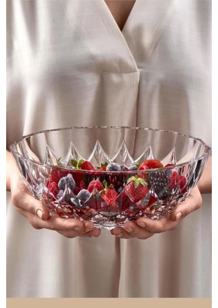 Şeffaf Kristal Kase Gondol Model 1500CC Bej 68236, Şık ve Kullanışlı Tasarım