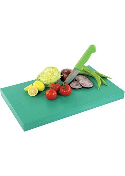 Yeşil 25X40X2 Polietilen Kesme Tahtası, Kasap ve Şarküteri Kullanımı Için Ideal